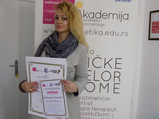 Aleksandra Aranitović, akademski kurs za japansko iscrtavanje obrva