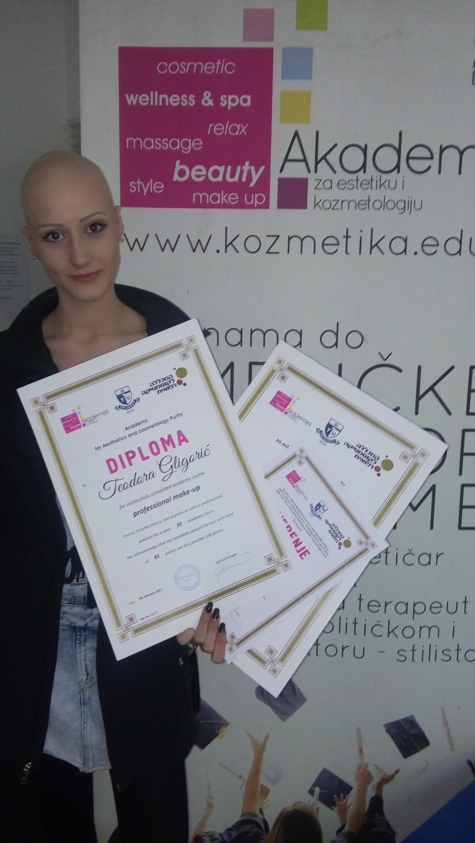 Teodora Gligorić, akademski kurs profesionalnog šminkanja