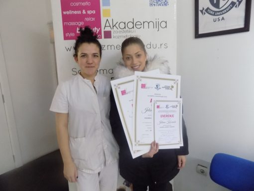 Jelena Kocanski, akademski kurs manikira, pedikira i depilacije