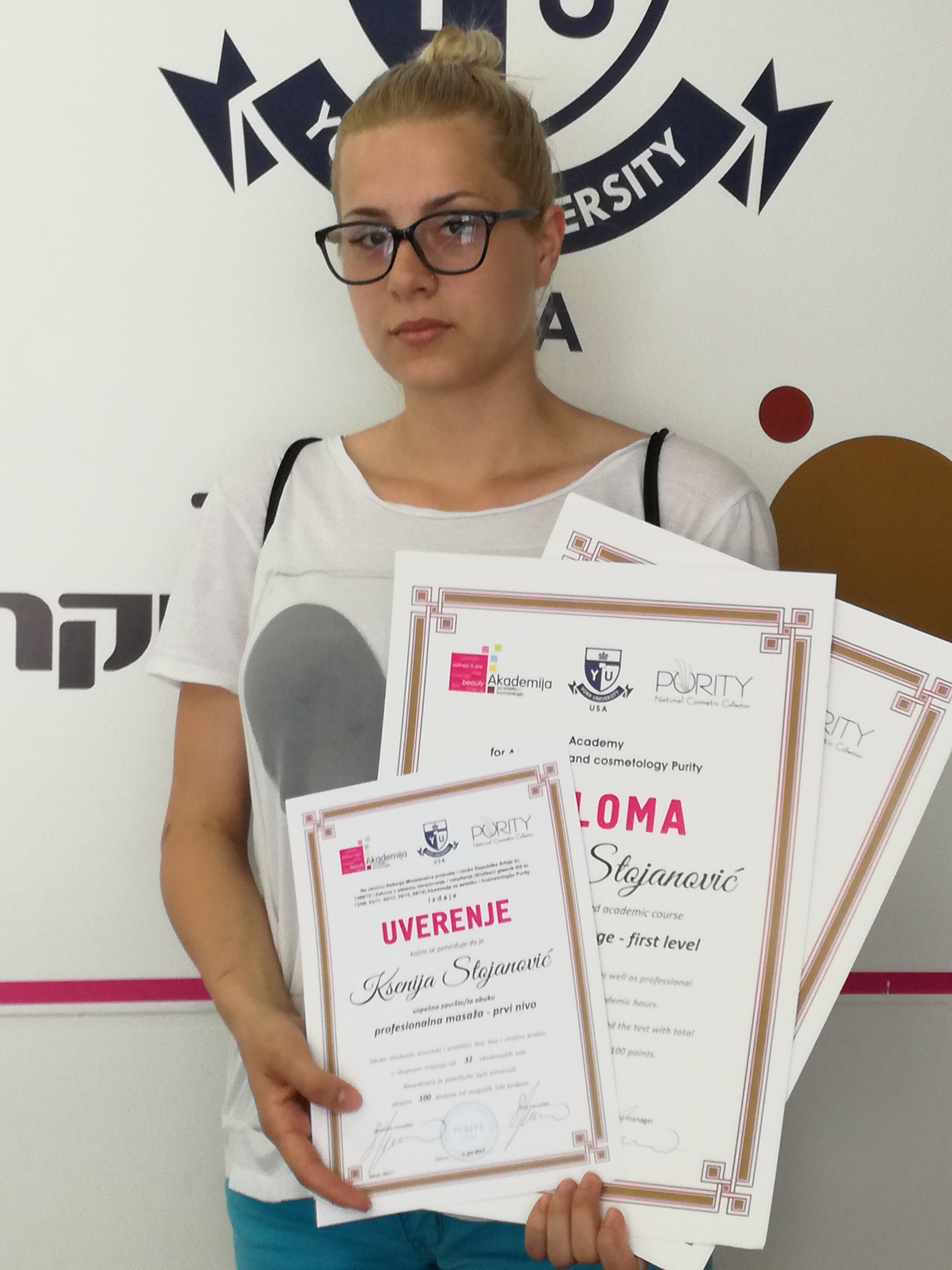Ksenija Stojanović, akademski kurs masaže