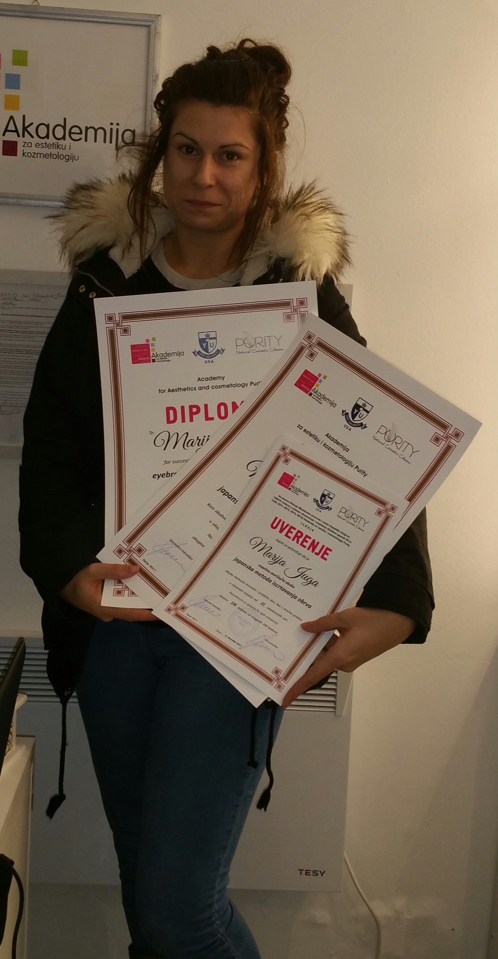Marija Juga, akademski kurs japanske metode iscrtavanja obrva